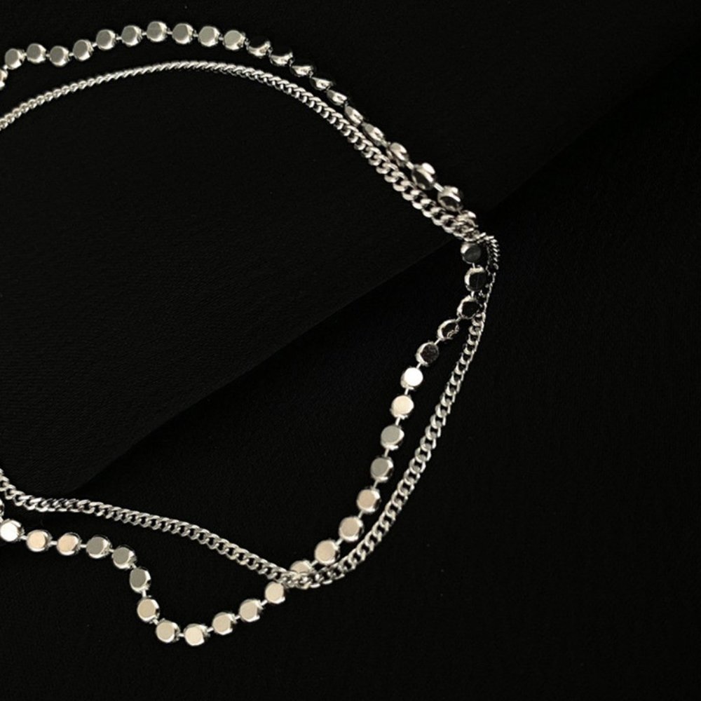 #NEW 925 Sterling Silver Coin Disc Link Chain Double Layer Anklet Ankle Bracelet - Picture 4 of 6